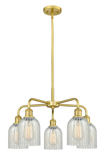 Ballston Five Light Chandelier in Satin Gold (405|516-5CR-SG-G2511)