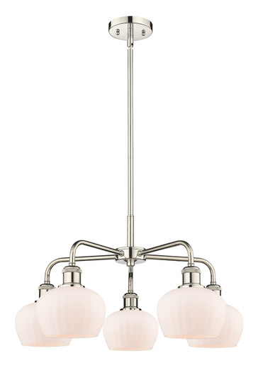 Ballston Five Light Chandelier in Polished Nickel (405|516-5CR-PN-G91)
