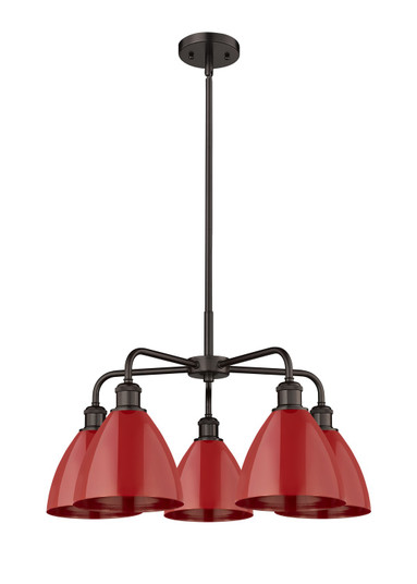 Ballston Five Light Chandelier in Oil Rubbed Bronze (405|516-5CR-OB-MBD-75-RD)