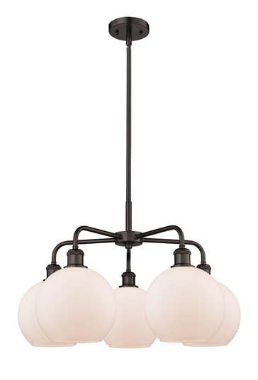 Ballston Five Light Chandelier in Oil Rubbed Bronze (405|516-5CR-OB-G121-8) Ballston Five Light Chandelier in Oil Rubbed Bronze (405|516-5CR-OB-G121-8)