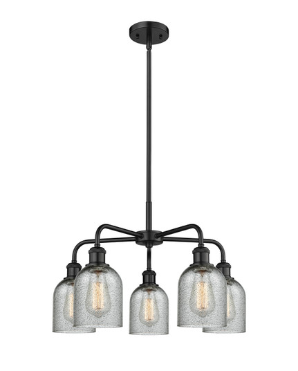Ballston Five Light Chandelier in Matte Black (405|516-5CR-BK-G257)