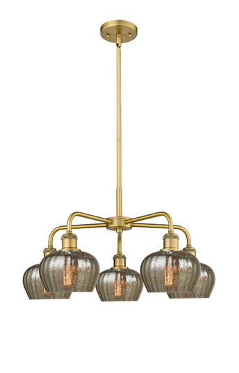 Ballston Five Light Chandelier in Brushed Brass (405|516-5CR-BB-G96)