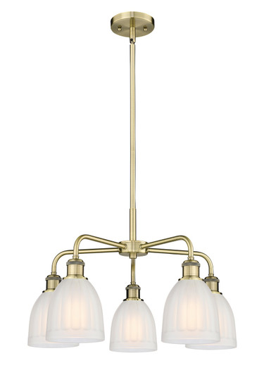 Ballston Five Light Chandelier in Antique Brass (405|516-5CR-AB-G441)