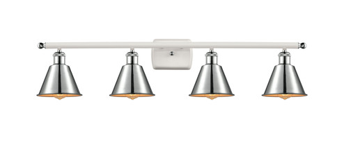 Ballston Four Light Bath Vanity in White Polished Chrome (405|516-4W-WPC-M8-PC)