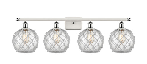 Ballston Four Light Bath Vanity in White Polished Chrome (405|516-4W-WPC-G122-8RW)