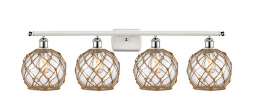 Ballston LED Bath Vanity in White Polished Chrome (405|516-4W-WPC-G122-8RB-LED)