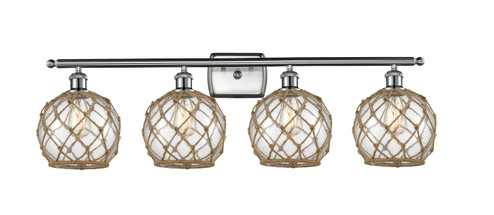 Ballston Four Light Bath Vanity in Brushed Satin Nickel (405|516-4W-SN-G122-8RB)