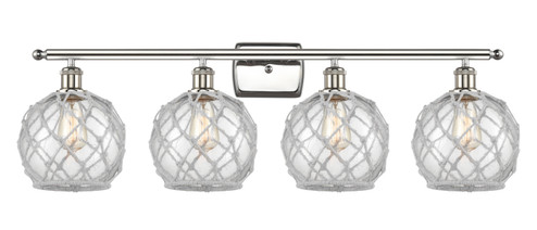 Ballston Four Light Bath Vanity in Polished Nickel (405|516-4W-PN-G122-8RW)
