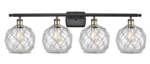 Ballston LED Bath Vanity in Black Antique Brass (405|516-4W-BAB-G122-8RW-LED)