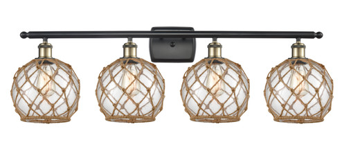 Ballston Four Light Bath Vanity in Black Antique Brass (405|516-4W-BAB-G122-8RB)
