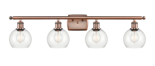 Ballston Four Light Bath Vanity in Antique Copper (405|516-4W-AC-G122-6) Ballston Four Light Bath Vanity in Antique Copper (405|516-4W-AC-G122-6)