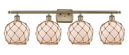 Ballston Four Light Bath Vanity in Antique Brass (405|516-4W-AB-G121-8RB)