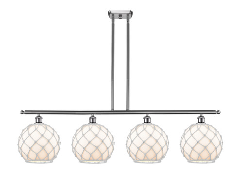 Ballston Four Light Island Pendant in Brushed Satin Nickel (405|516-4I-SN-G121-10RW)
