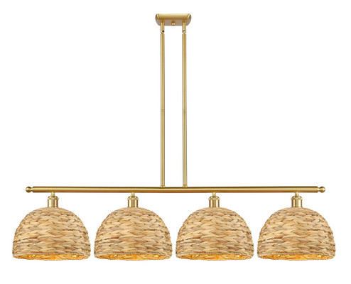 Ballston Four Light Island Pendant in Satin Gold (405|516-4I-SG-RBD-12-NAT)