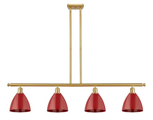 Ballston Four Light Island Pendant in Satin Gold (405|516-4I-SG-MBD-75-RD)