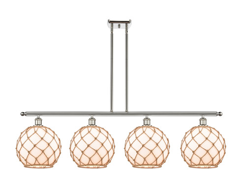 Ballston Four Light Island Pendant in Polished Nickel (405|516-4I-PN-G121-10RB)