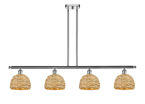 Ballston Four Light Island Pendant in Polished Chrome (405|516-4I-PC-RBD-8-NAT)