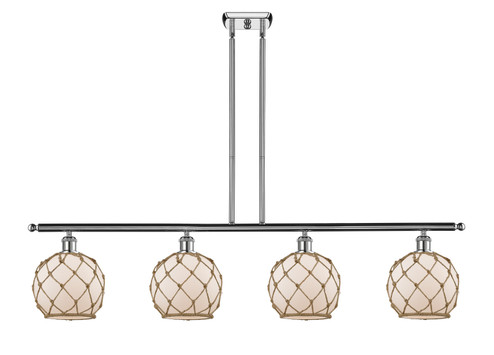 Ballston Four Light Island Pendant in Polished Chrome (405|516-4I-PC-G121-8RB)