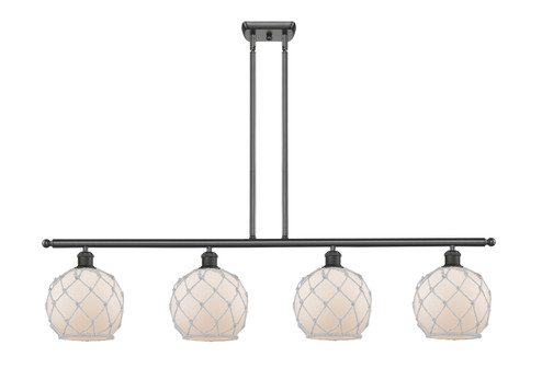 Ballston Four Light Island Pendant in Oil Rubbed Bronze (405|516-4I-OB-G121-8RW)