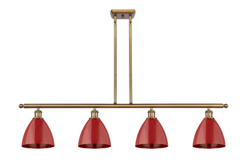 Ballston Four Light Island Pendant in Brushed Brass (405|516-4I-BB-MBD-75-RD) Ballston Four Light Island Pendant in Brushed Brass (405|516-4I-BB-MBD-75-RD)