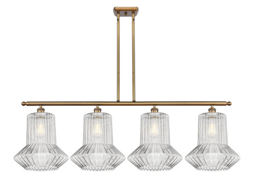 Ballston Four Light Island Pendant in Brushed Brass (405|516-4I-BB-G212)