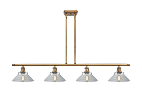 Ballston Four Light Island Pendant in Brushed Brass (405|516-4I-BB-G132)