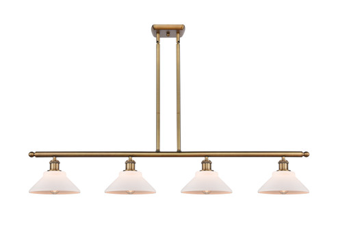 Ballston Four Light Island Pendant in Brushed Brass (405|516-4I-BB-G131)