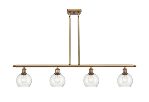 Ballston Four Light Island Pendant in Brushed Brass (405|516-4I-BB-G124-6)