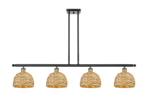 Ballston Four Light Island Pendant in Black Antique Brass (405|516-4I-BAB-RBD-8-NAT)