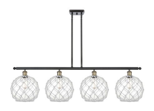 Ballston Four Light Island Pendant in Black Antique Brass (405|516-4I-BAB-G122-10RW)