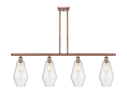 Ballston Four Light Island Pendant in Antique Copper (405|516-4I-AC-G654-7)
