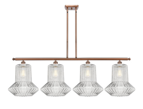 Ballston Four Light Island Pendant in Antique Copper (405|516-4I-AC-G212)