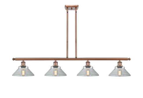 Ballston Four Light Island Pendant in Antique Copper (405|516-4I-AC-G132)