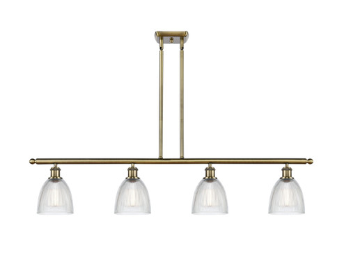 Ballston Four Light Island Pendant in Antique Brass (405|516-4I-AB-G382)