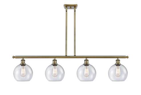 Ballston Four Light Island Pendant in Antique Brass (405|516-4I-AB-G124-8)
