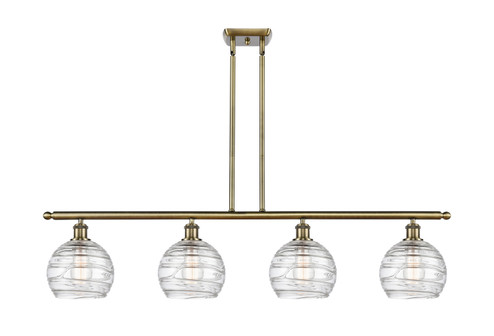 Ballston Four Light Island Pendant in Antique Brass (405|516-4I-AB-G1213-8)