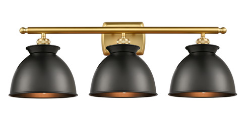 Ballston Three Light Bath Vanity in Satin Gold (405|516-3W-SG-M14-BK)
