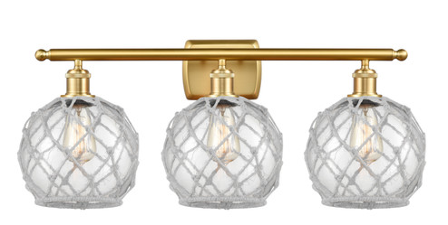 Ballston LED Bath Vanity in Satin Gold (405|516-3W-SG-G122-8RW-LED)