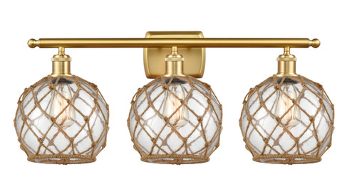 Ballston Three Light Bath Vanity in Satin Gold (405|516-3W-SG-G122-8RB)