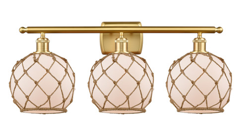 Ballston LED Bath Vanity in Satin Gold (405|516-3W-SG-G121-8RB-LED)