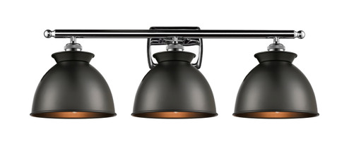 Ballston Three Light Bath Vanity in Polished Chrome (405|516-3W-PC-M14-BK)