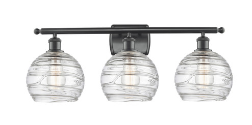 Ballston Three Light Bath Vanity in Matte Black (405|516-3W-BK-G1213-8)