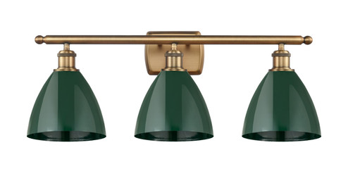 Ballston Three Light Bath Vanity in Brushed Brass (405|516-3W-BB-MBD-75-GR)