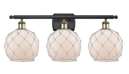 Ballston LED Bath Vanity in Black Antique Brass (405|516-3W-BAB-G121-8RW-LED)