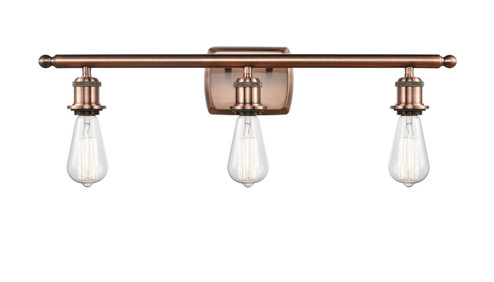 Ballston LED Bath Vanity in Antique Copper (405|516-3W-AC-LED)