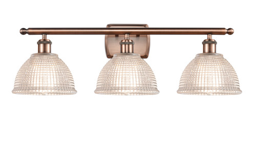 Ballston Three Light Bath Vanity in Antique Copper (405|516-3W-AC-G422)