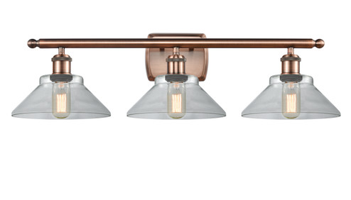 Ballston Three Light Bath Vanity in Antique Copper (405|516-3W-AC-G132)