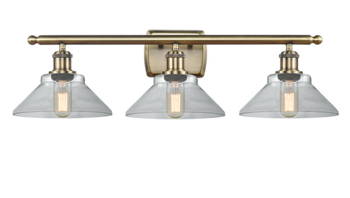 Ballston Three Light Bath Vanity in Antique Brass (405|516-3W-AB-G132)
