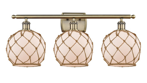 Ballston Three Light Bath Vanity in Antique Brass (405|516-3W-AB-G121-8RB)