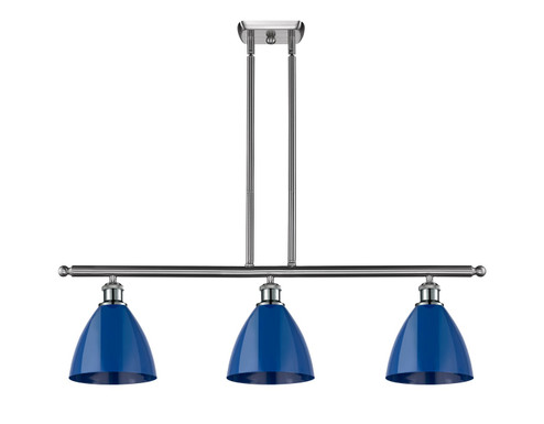 Ballston Three Light Island Pendant in Brushed Satin Nickel (405|516-3I-SN-MBD-75-BL)